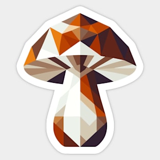 Abstract Geometric Mushroom - Color Design Sticker